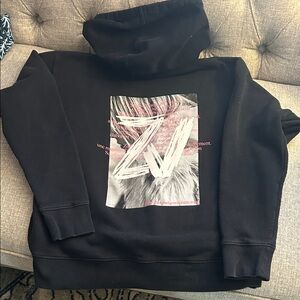 Zadig & Voltaire Spencer Photoprint Black Graphic Hoodie